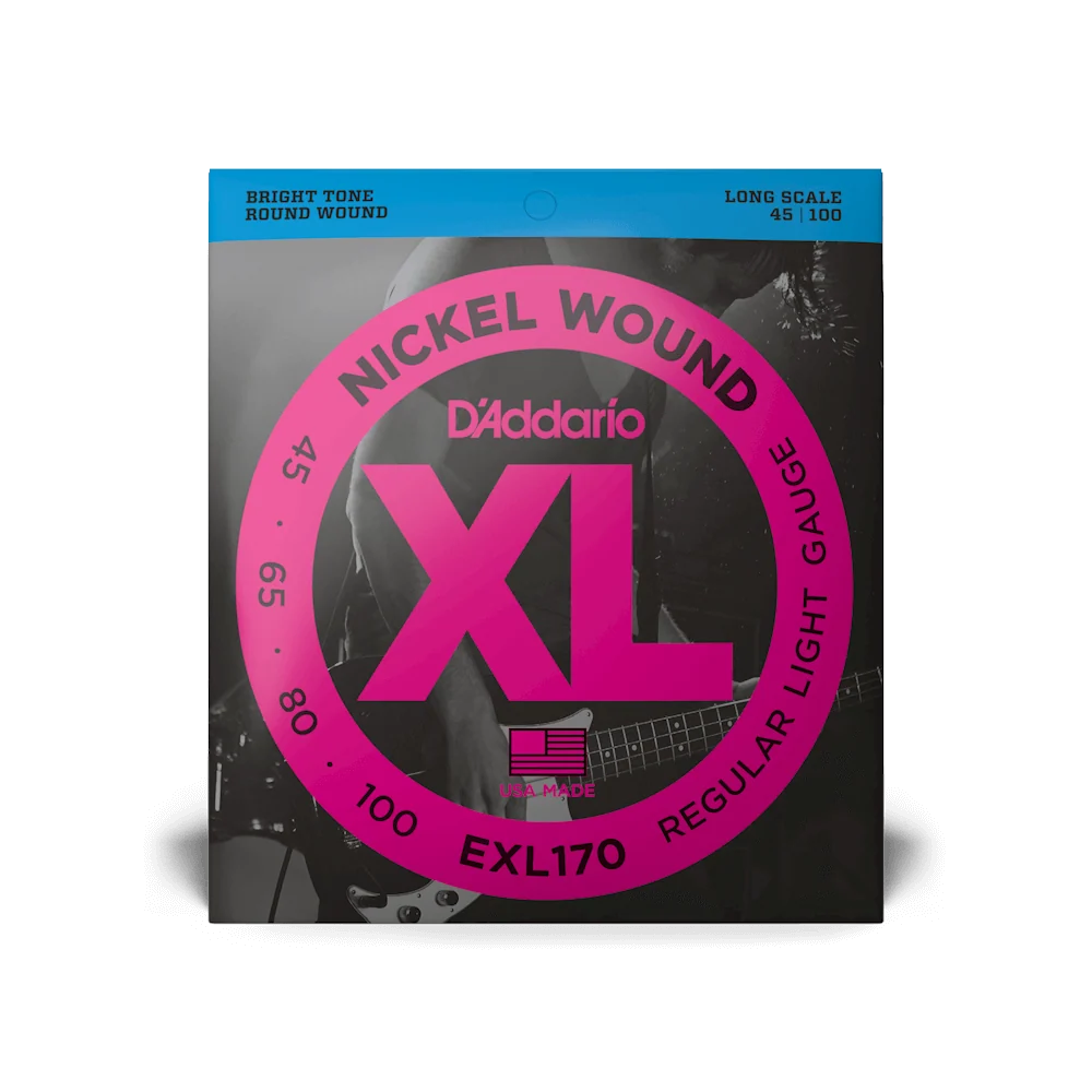 D'Addario EXL170 Nickel Wound Bass Guitar Strings, Long Scale - Regular Light 45-100