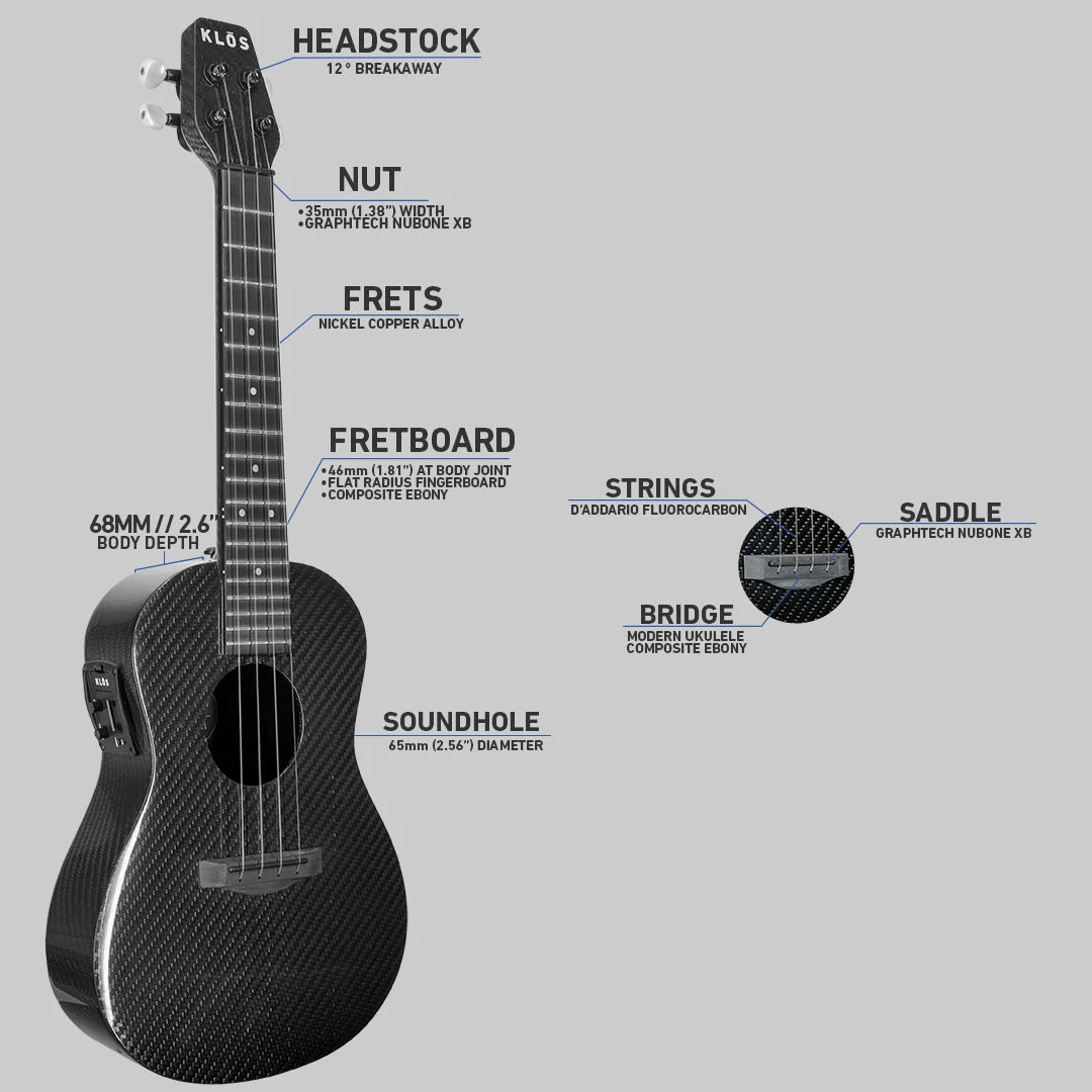 Full Carbon Concert Ukulele (Refurbished) - Image 7